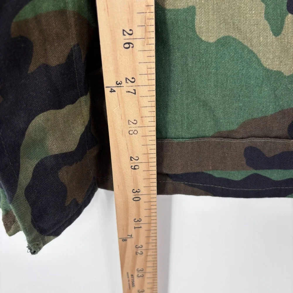 Vintage US Army BDU Jacket Mens Medium Regular Green Woodland Camo Combat Coat